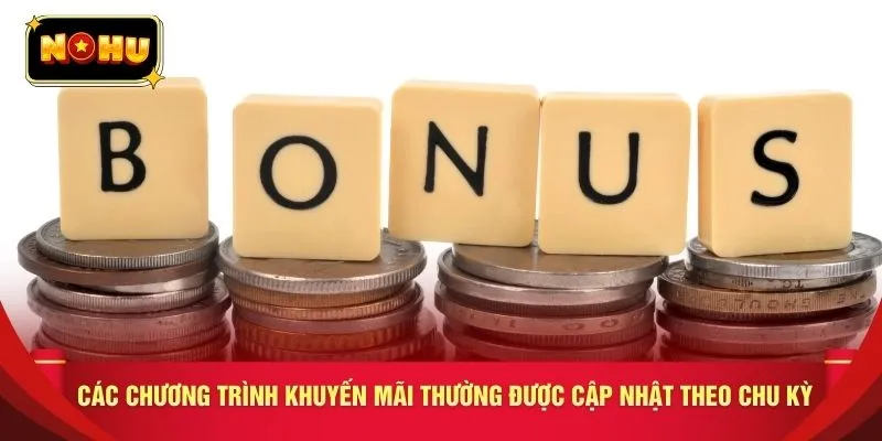 Các chương trình khuyến mãi thường được cập nhật theo chu kỳ